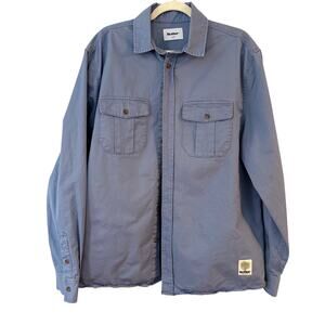 Butter Goods Graphix Cotton Button Up Shirt Men’s Blue Large Skate Streetwear